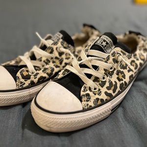 Women’s size 10 leopard converse shoreline